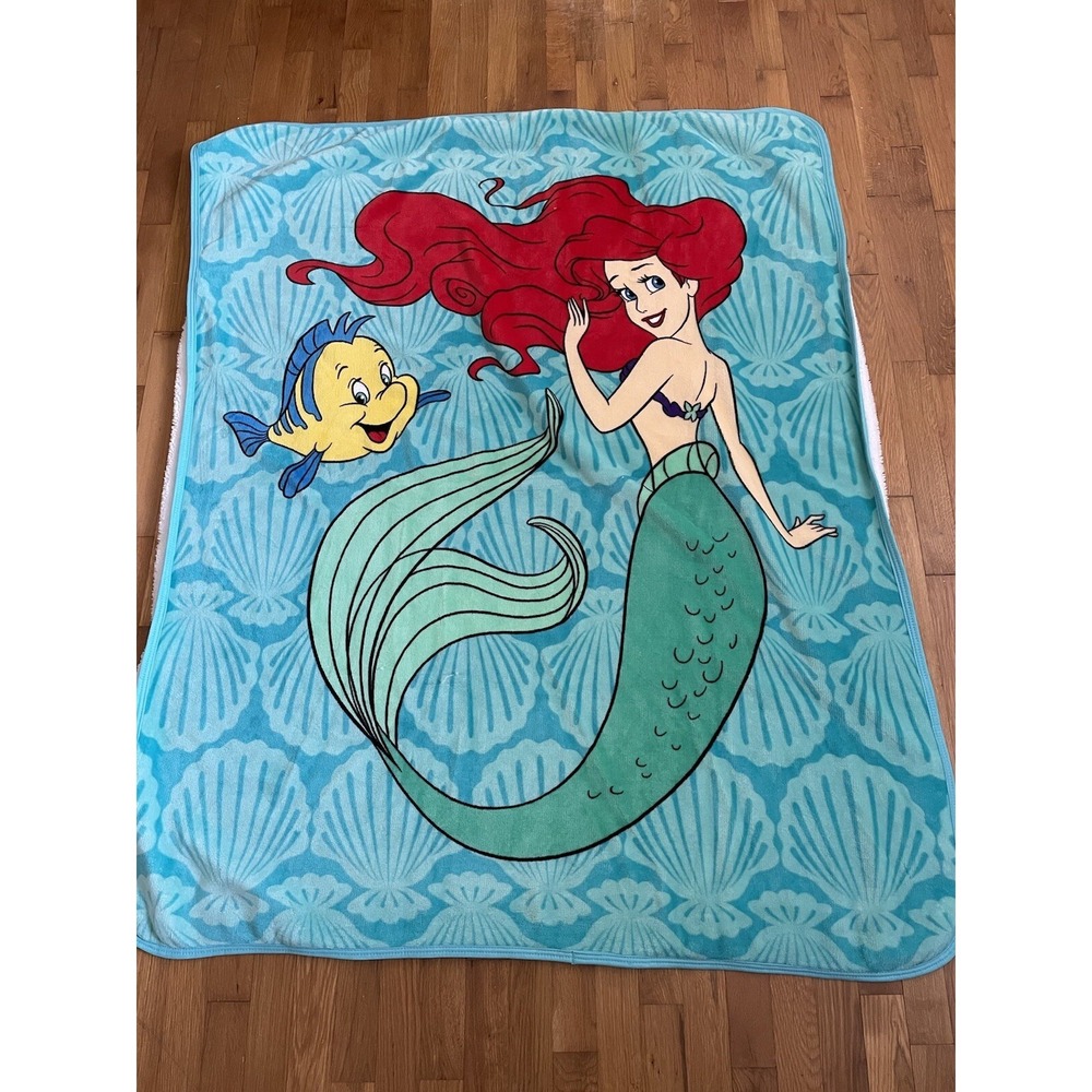 DISNEY Little Mermaid Ariel BLANKET  FLEECE TWIN (60"x80")‎